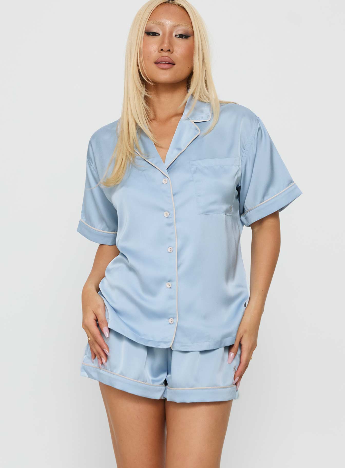 Hibernate Sleep Satin Set Blue