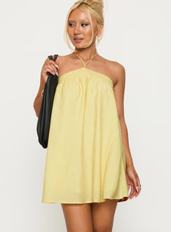Moonlit Mini Dress Lemon