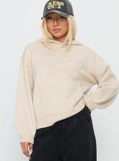 Princess Polly Knit Hoodie Beige