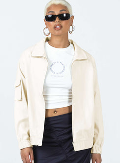 Bomber jacket Zip front fastening  Classic collar  Elasticated cuffs & waistband  Pocket on arm Non-stretch