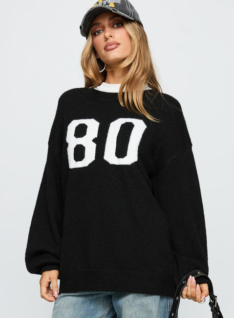 In Control Knit Jumper Black