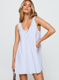 Antiquity Swing Mini Dress Blue