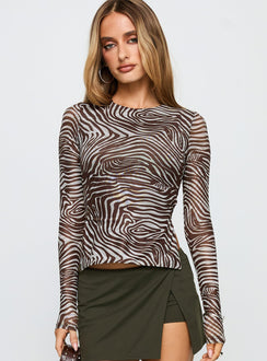 Uzo Long Sleeve Top Zebra