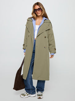 Still Love Trench Coat Khaki