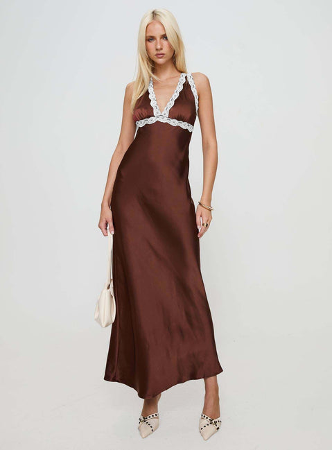 Natassja Maxi Dress Chocolate