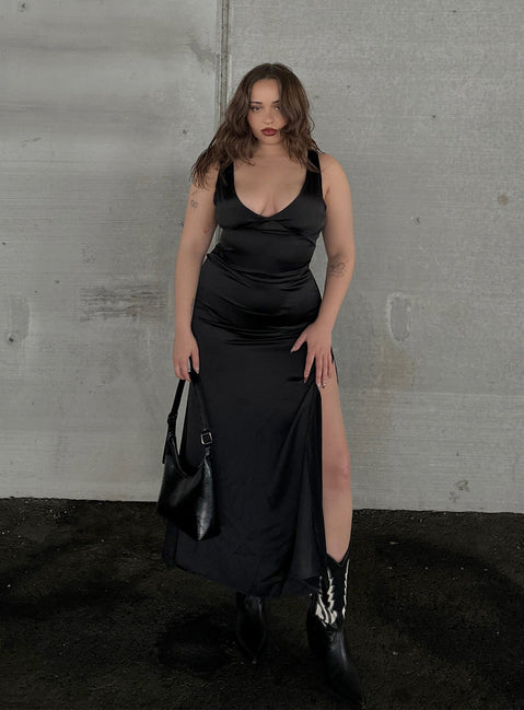 product Princess Polly Scoop Neck  Lynsey Midi Dress Black