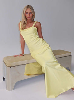 Everlea Frill Maxi Dress Yellow
