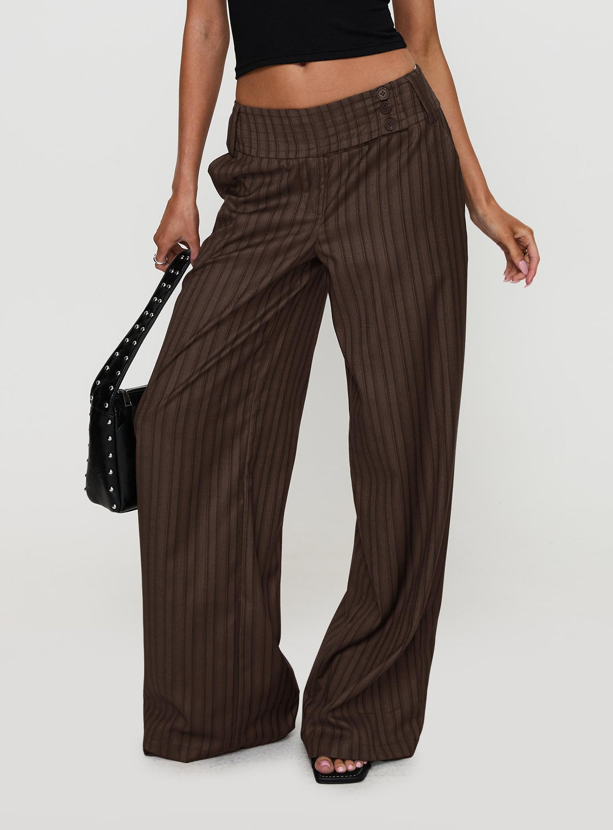 Cedars Low Rise Pant Brown Stripe Petite