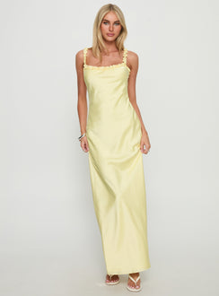 Everlea Frill Maxi Dress Yellow