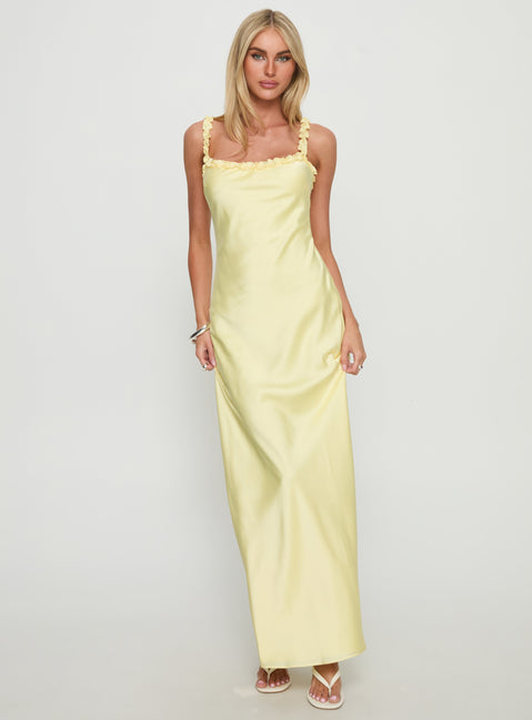 Everlea Frill Maxi Dress Yellow