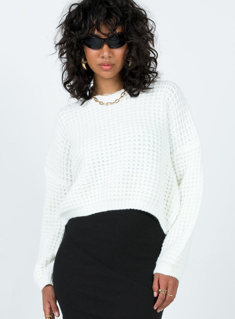 Calvary Sweater White Princess Polly  Cropped 