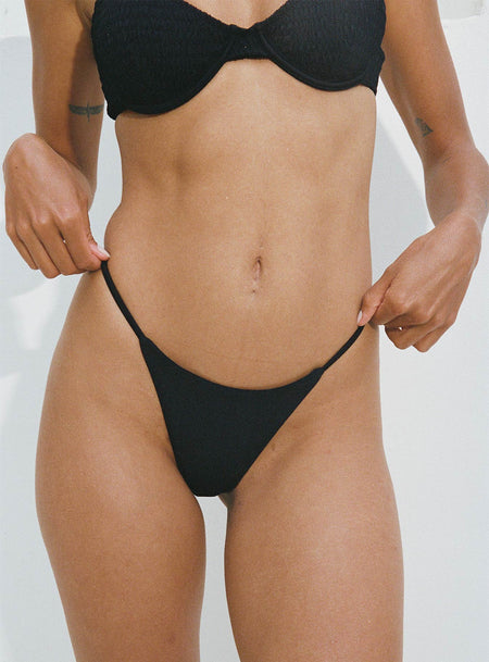Tali String Bikini Bottoms Black