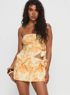 High Vibration Wrap Skort Orange Multi