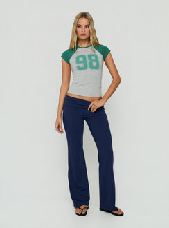 98 Classics Raglan Graphic Top Green / Grey