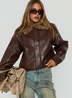 Humankind Faux Fur Jacket Brown