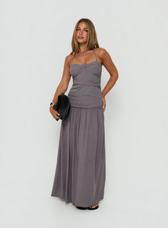Marguerite Halter Maxi Dress Storm