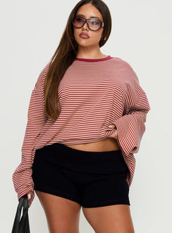 Baseline Low Rise Rib Shorts Black Curve