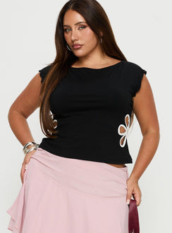 Currents Cut Out Detail Top Black Curve