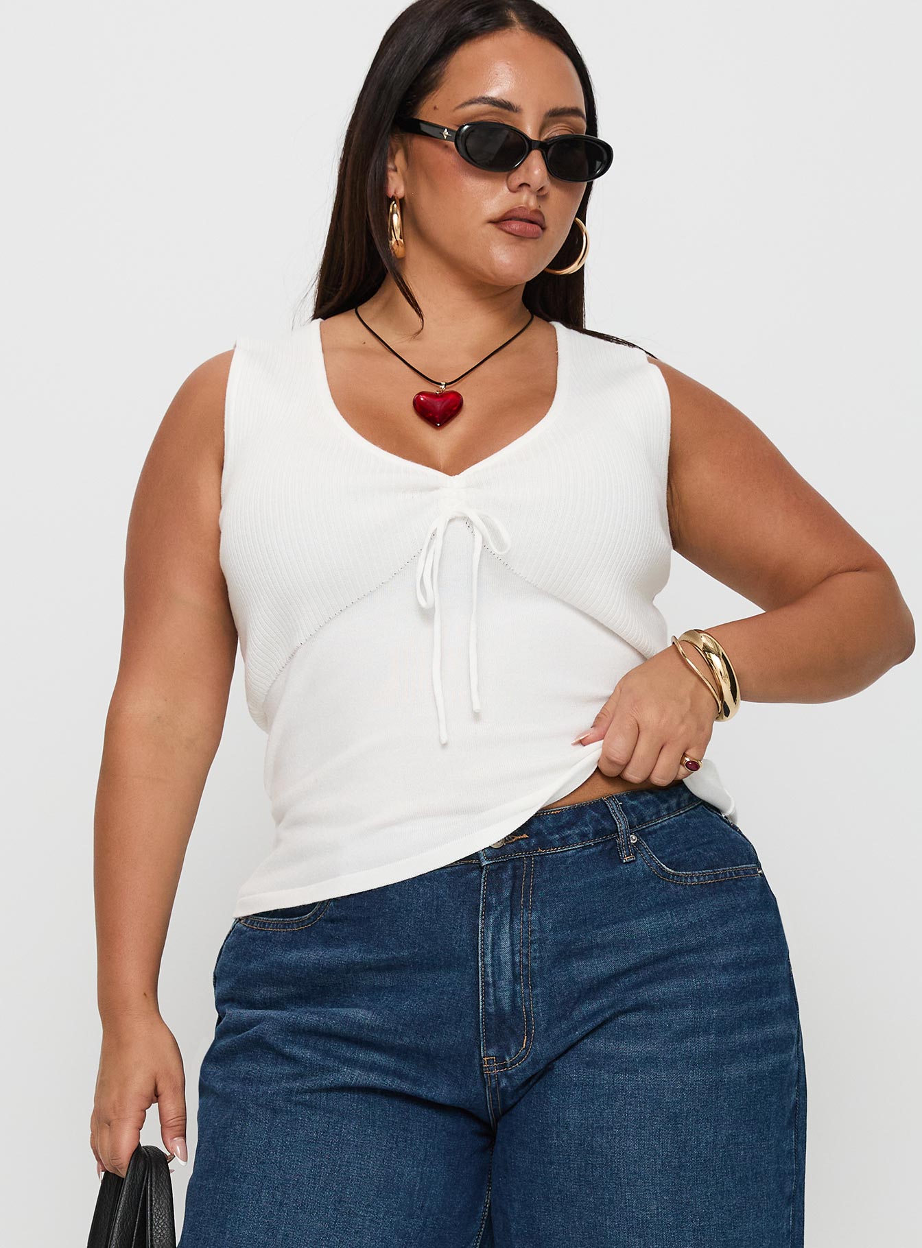 Drawn Me In Top White Curve