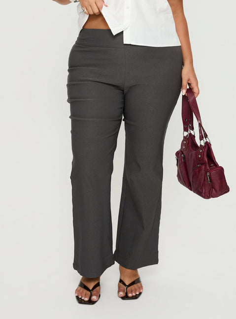 Everyday Flared Pants Slate Grey Curve