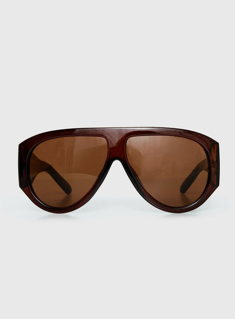 Nobody But You Oversized Sunglasses Brown