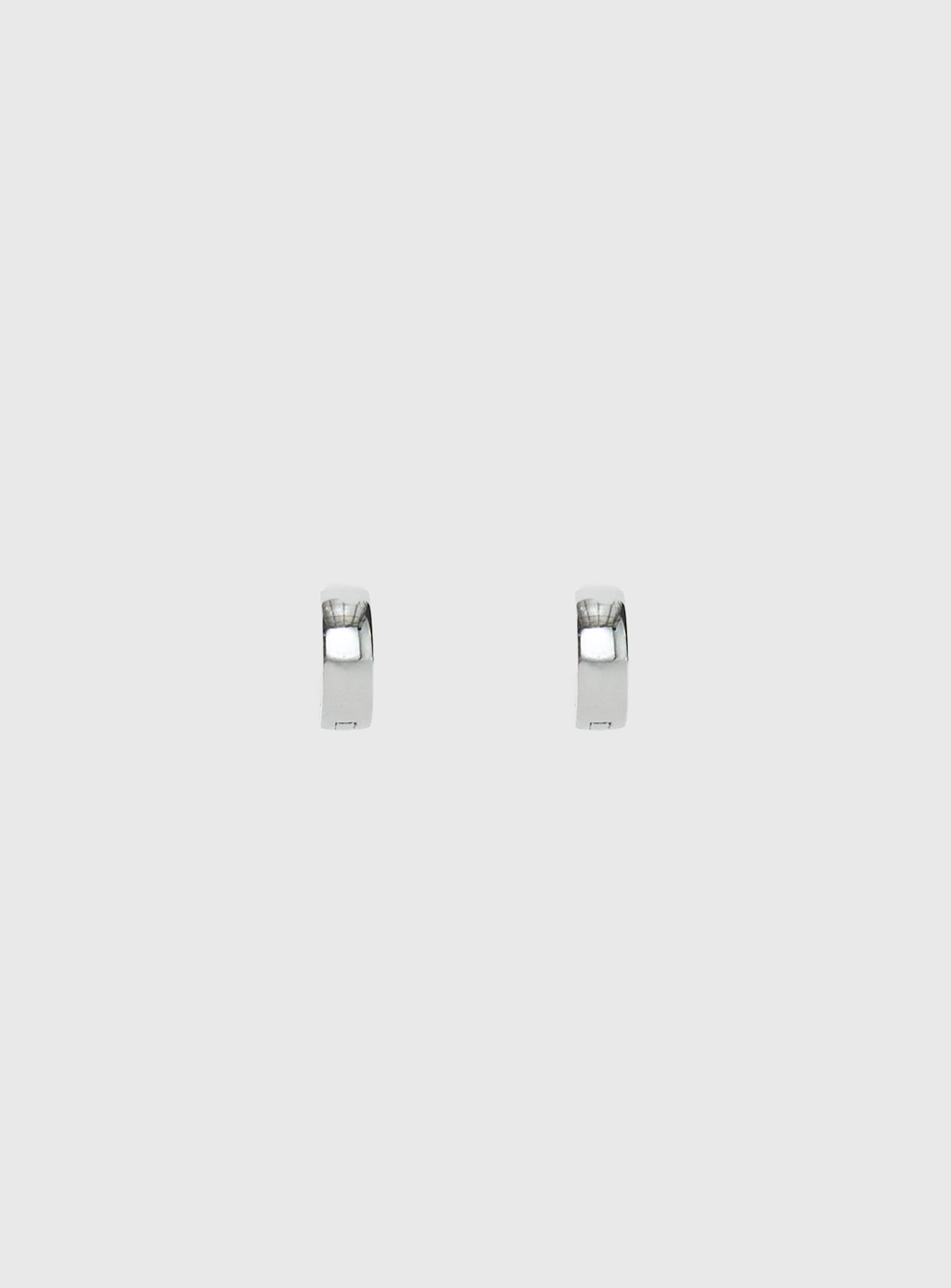 Liora Stainless Steel 10mm Chunky Hoop Earrings Silver