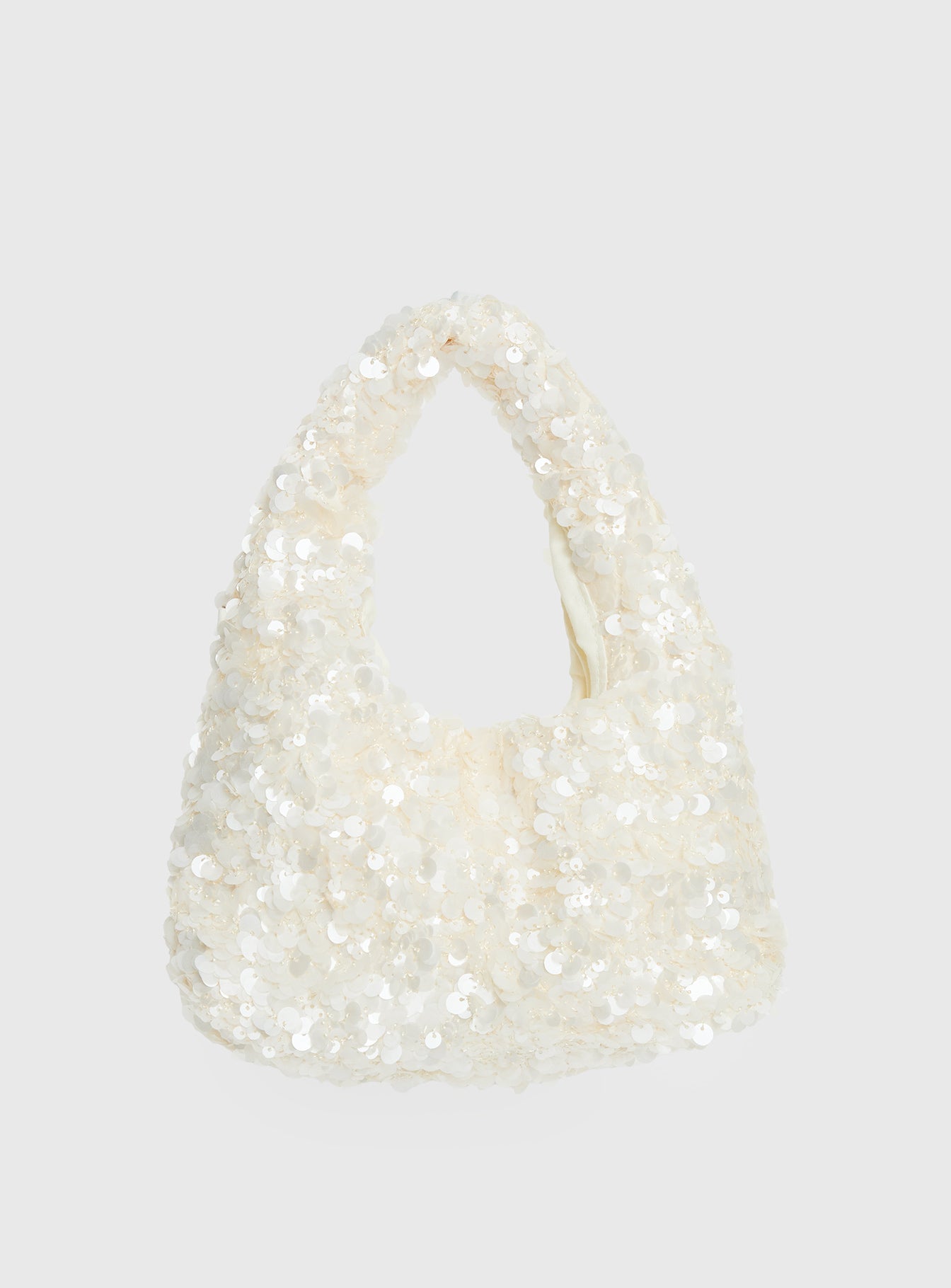 Midnights Sequin Shoulder Bag White