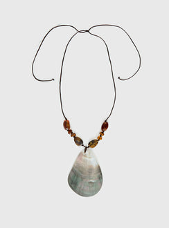 Caught Up Shell Pendant Necklace Multi