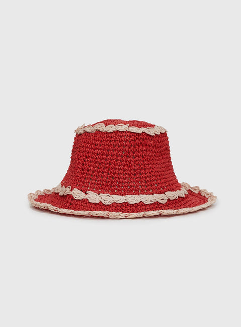 Zeldine Crochet Hat Red