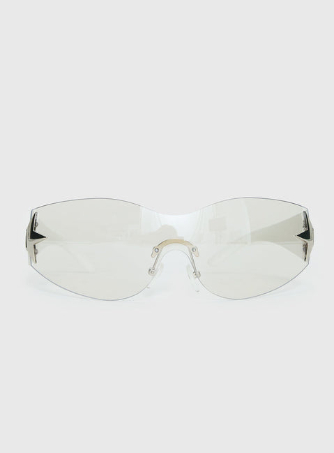 Audree Star Detail Sunglasses Silver / Smoke