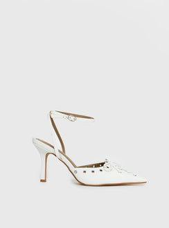 Nilah Pointed Toe Heels White