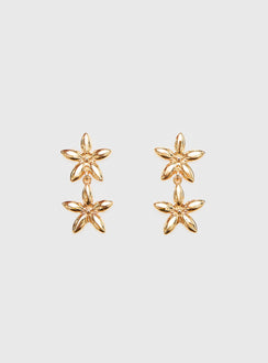 Torquil Double Stack Earrings Gold