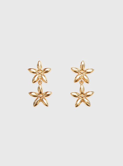 Torquil Double Stack Earrings Gold