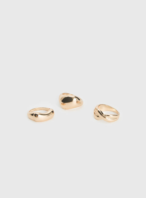 Loveliness Ring Pack Gold