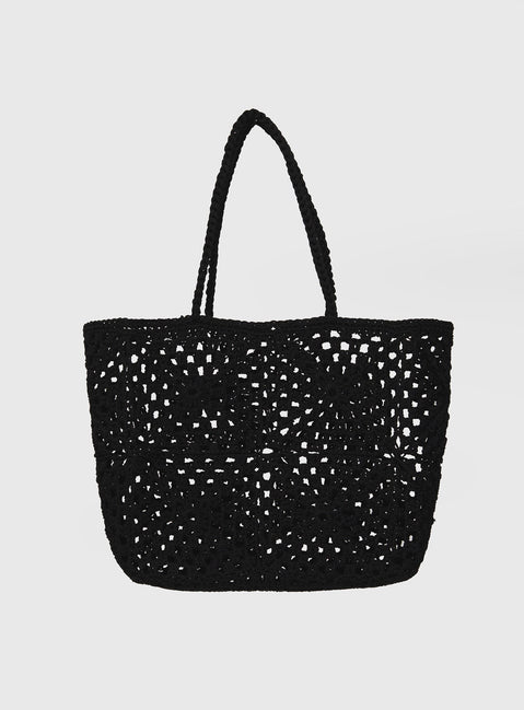 Crochet tote bag  Fixed handles, flat base