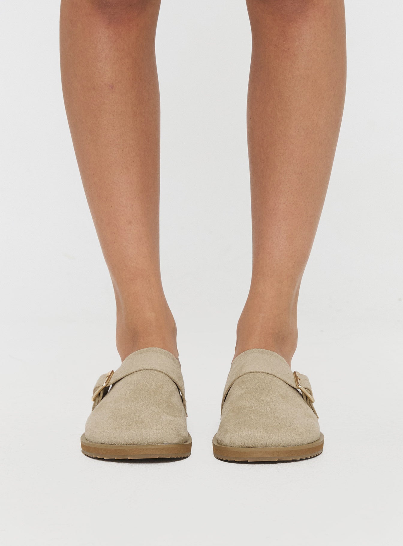 Billini Orlin Slides Desert Faux Suede