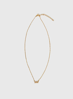 Angel 222 Gold Plated Necklace Gold