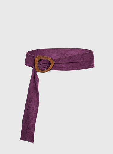 Toluca Faux Suede Belt Plum