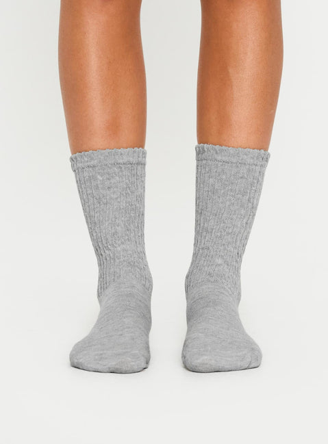 One For Me Socks Grey Marle