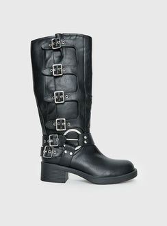 Buckle Down Boots Black