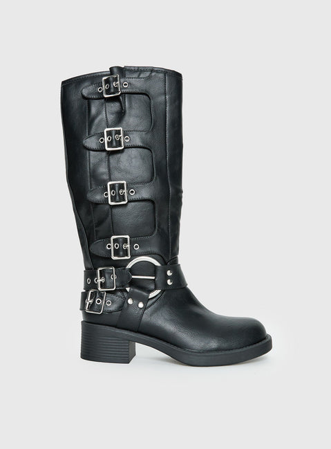 Buckle Down Boots Black