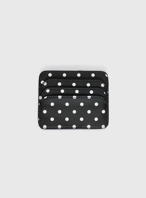 Kiss Of Life Cardholder Black Polka