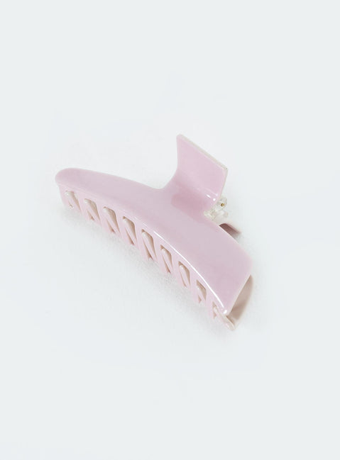 Pink hair clip Claw clip style Sparkle finish
