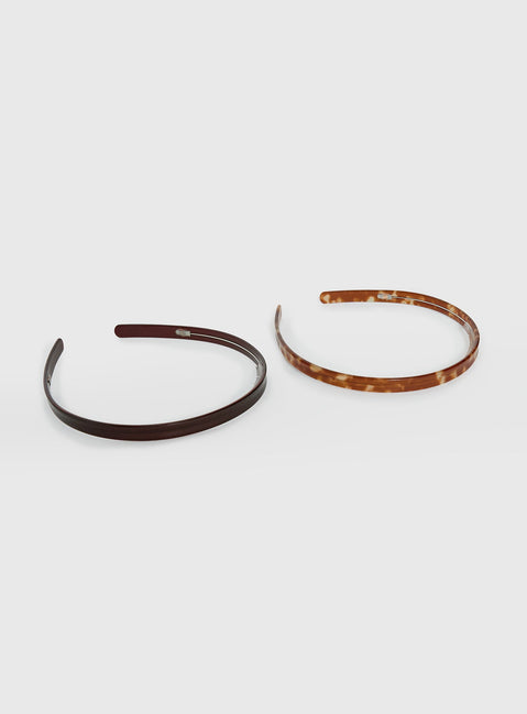 Jasmanie Headband Pack Tort / Chocolate
