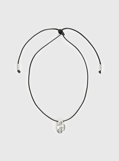 Mayve Cord Necklace Silver