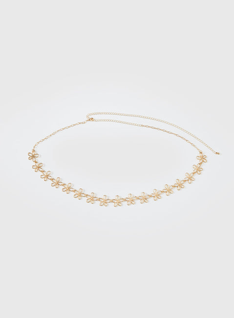 Anguilla Chain Belt Gold