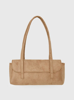 Klyne Faux Suede Shoulder Bag Tan