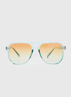 Ceranova Aviator Sunglasses Clear / Orange