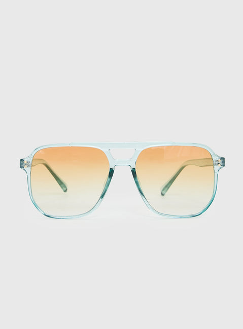 Ceranova Aviator Sunglasses Clear / Orange