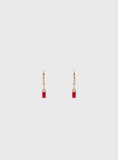 Bridgerton Earrings Gold / Red